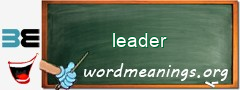 WordMeaning blackboard for leader